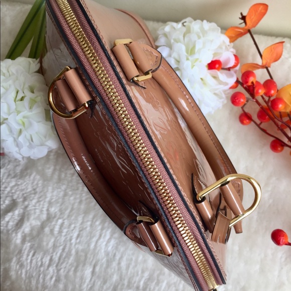 Louis Vuitton Rose Velours Vernis Alma BB - Picture 15 of 16